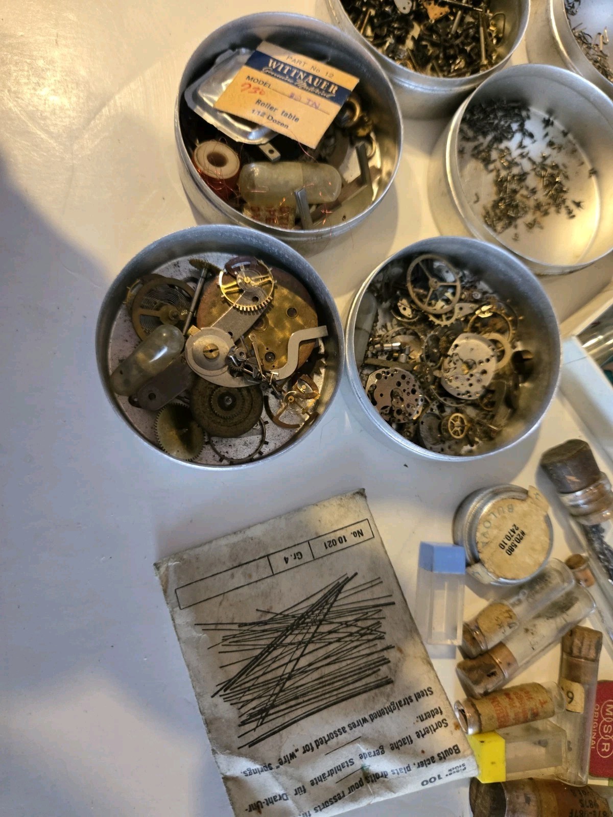 Vintage Watchmakers Part’s Estate Watch Repair Parts Bulk Lot #2.