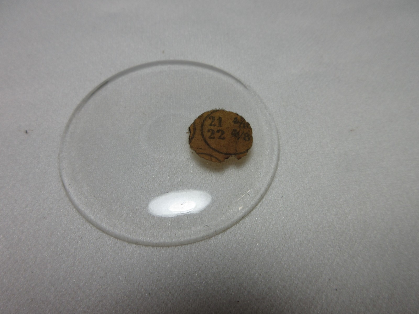 BULLSEYE GLASS POCKET WATCH CRYSTAL SIZE 21 4/16 REPLACEMENT REPAIR PART #902