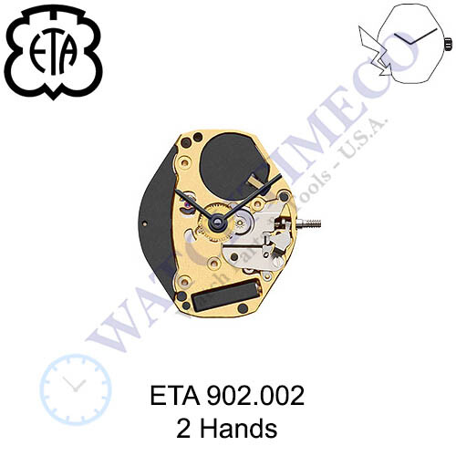 Genuine ETA 902.002 Watch Movement Swiss 2 Hands