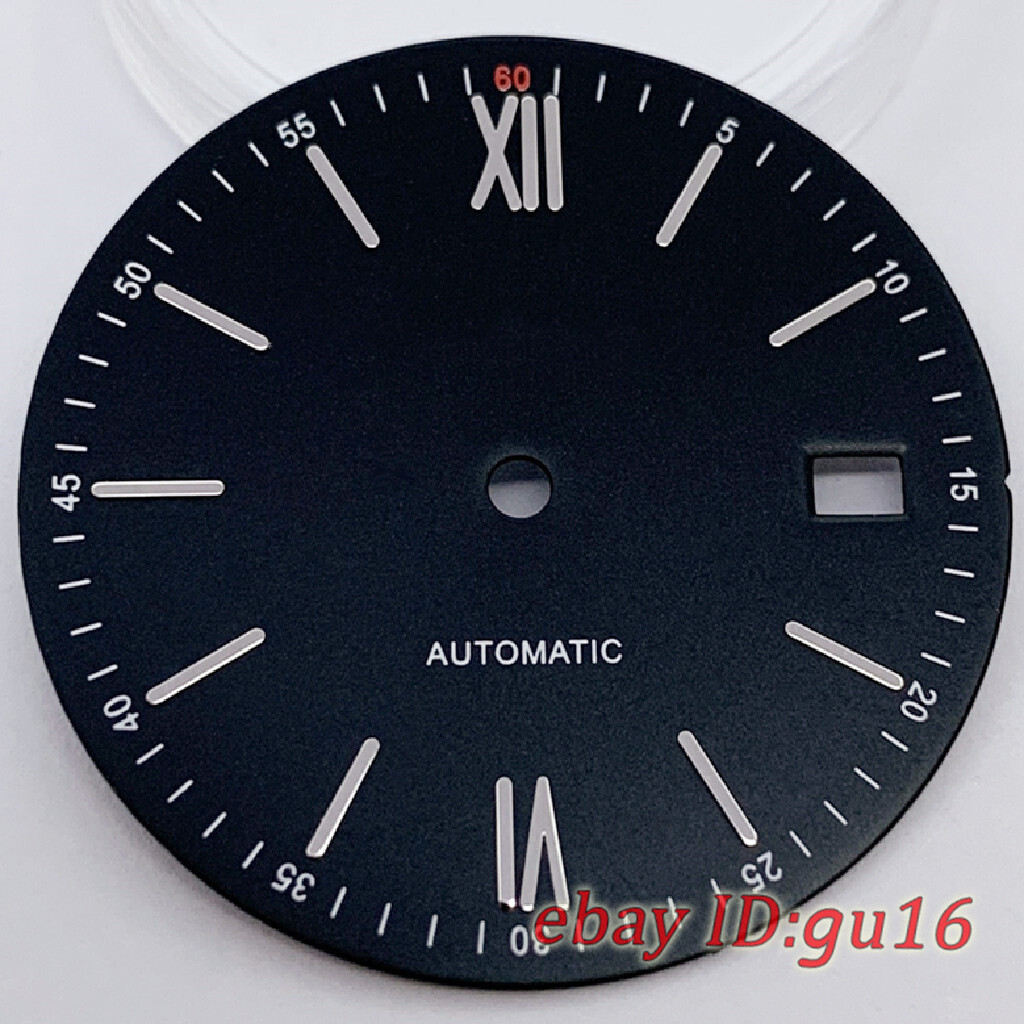 31mm Sterile Black White Blue Green Grey Watch dial fit NH35 NH35A Movement