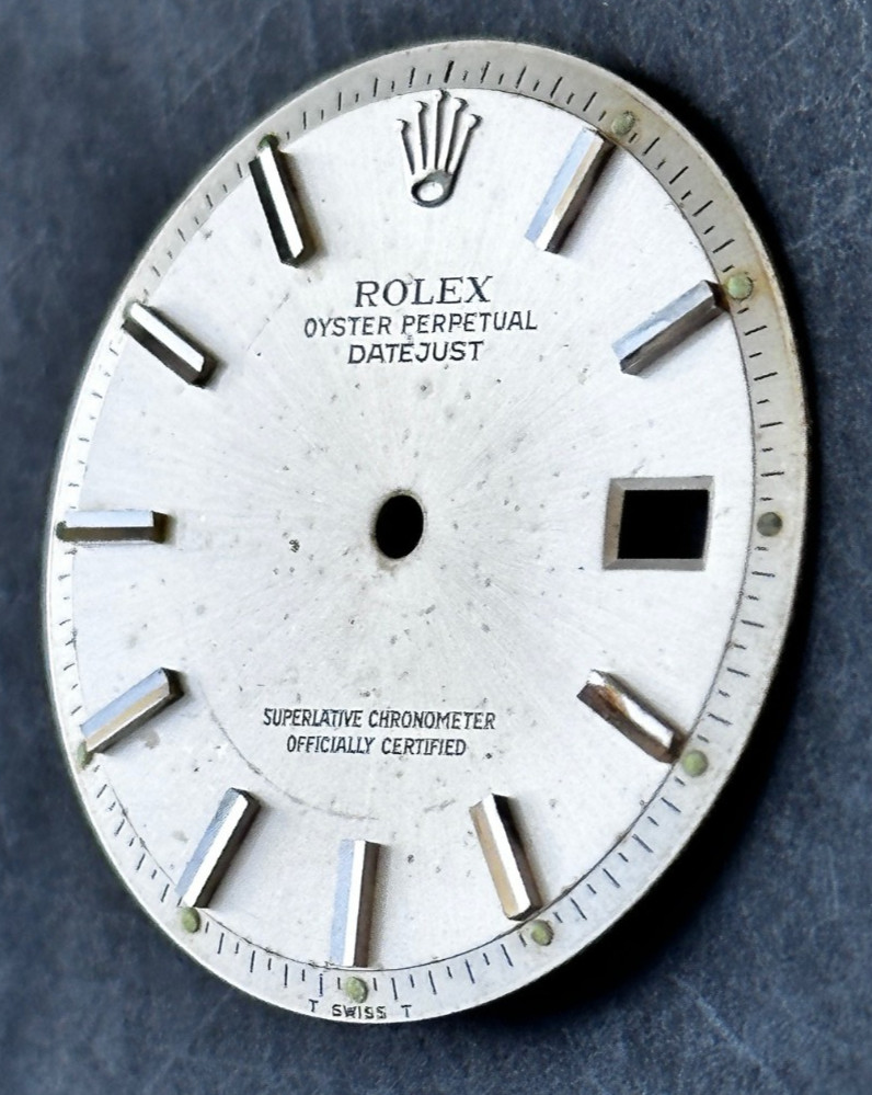 Vintage Rolex Oyster Perpertual Datejust Watch Dial For 36mm Case 1601 1603 1600
