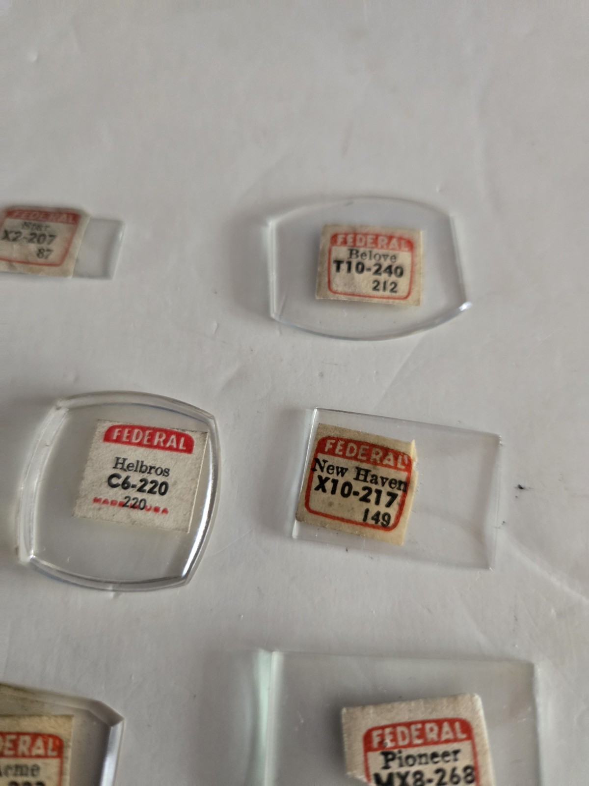 Federal Glass Wrist Watch Crystals- Various Brands Lot Of 7 See List