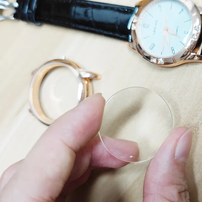 3PCS 1mm Tempered Glass Watch Crystal – Round Flat Replacement 16mm-45mm Repair