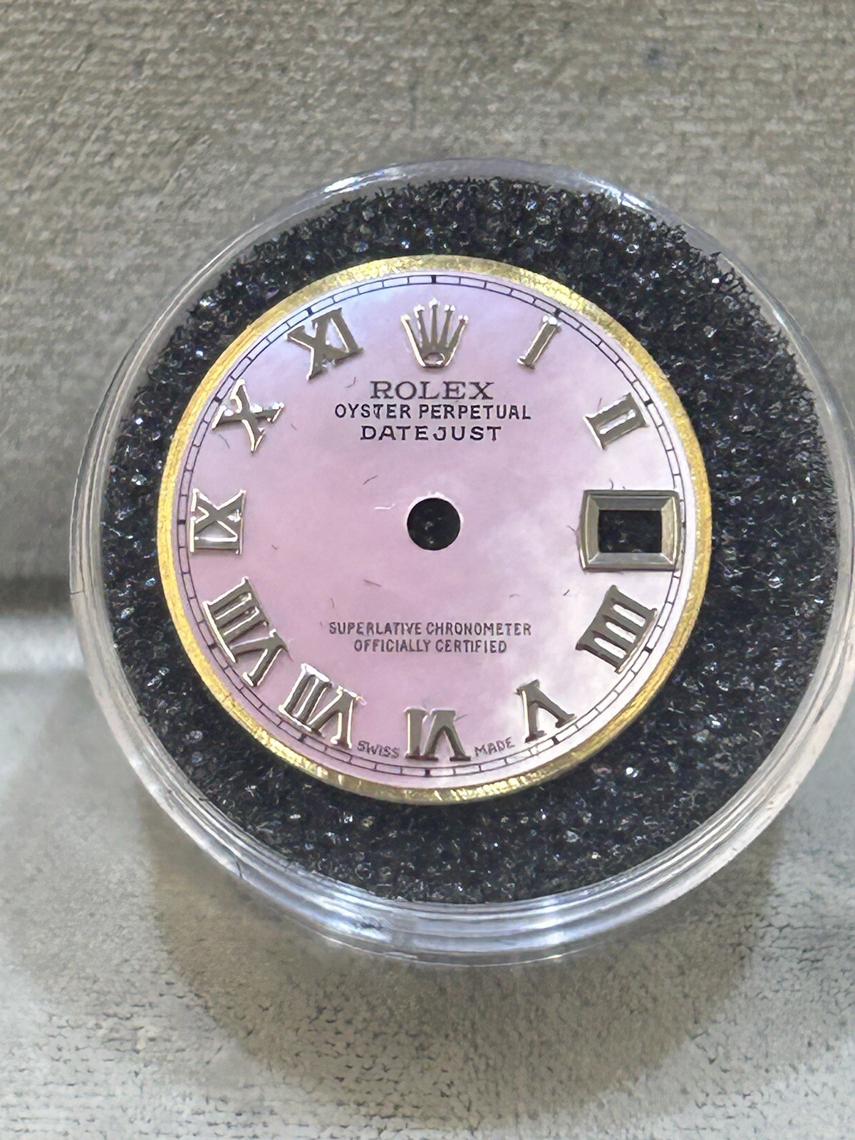 Rolex Ladies Datejust/President Custom Pink MOP Roman Dial For 69174, 69179