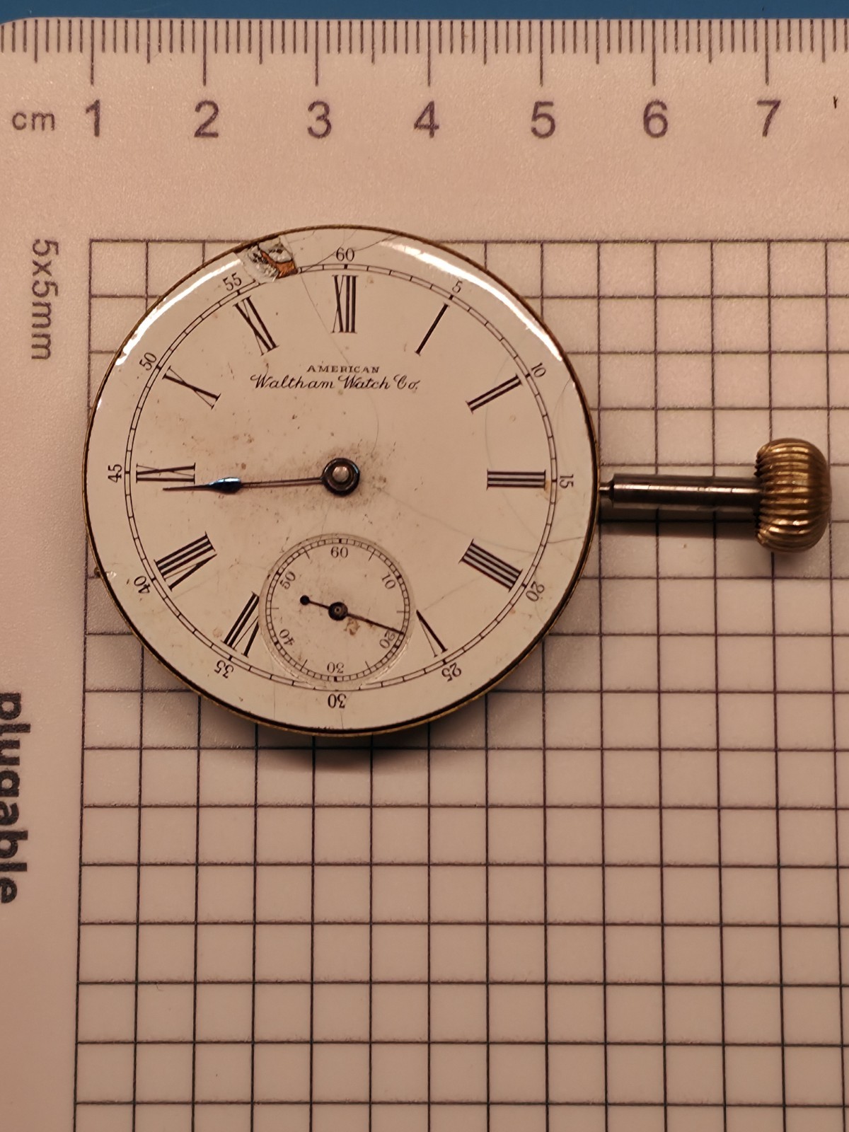 Vintage American Waltham Watch Co. Pocket Watch Movement – For Parts or Repair