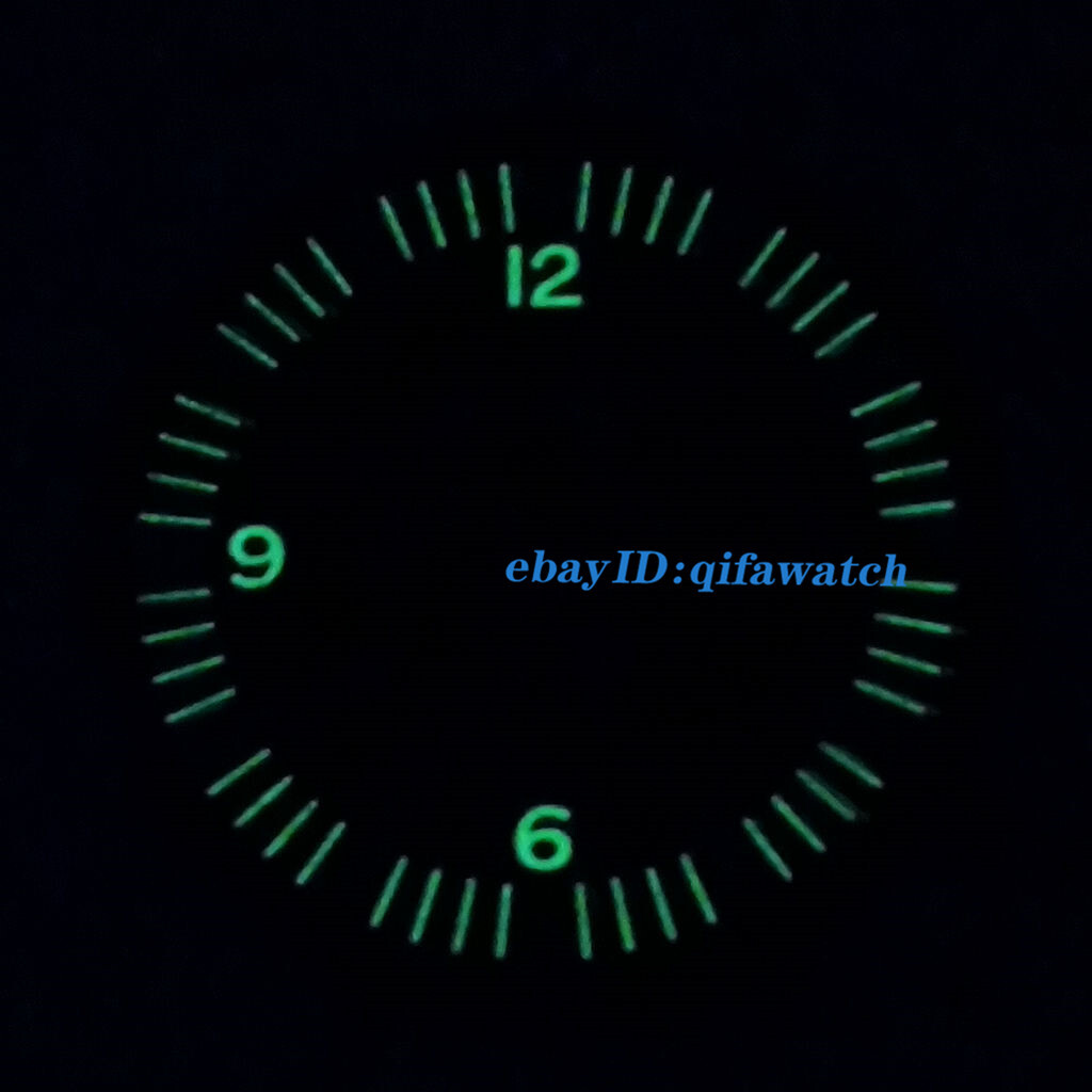 32mm Luminous black blue green Watch Dial date Fit NH35 NH35A automatic Movement