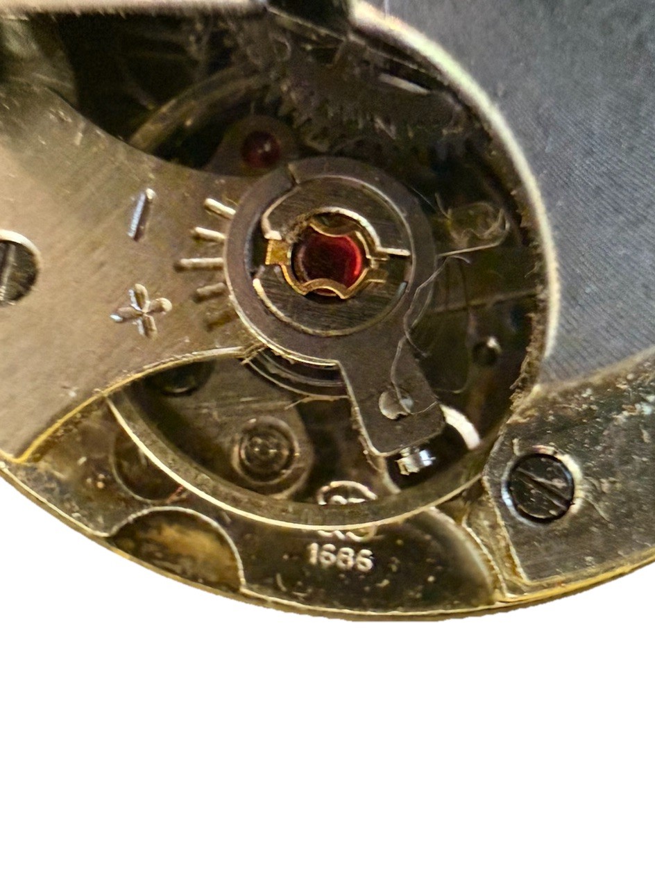 Vintage Favico 17 Jewels Incabloc ST1686 Watch Dial Movement Parts Not Running