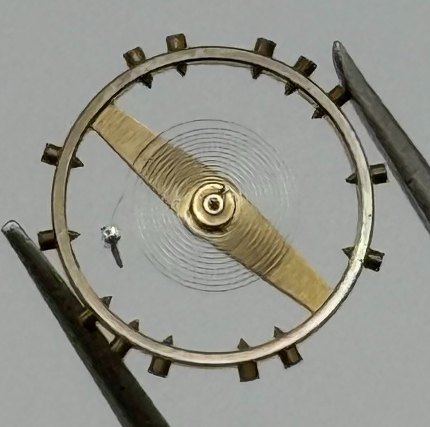 ETA 1080 Balance Wheel Complete And Spring Renata 157 Watch Movement Parts NOS