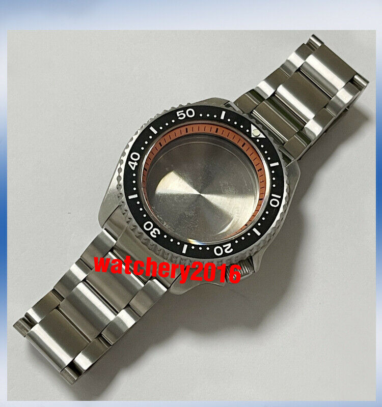 Titanium Watch Case Prevent Allergy Sapphire Glass fit NH35 NH36A SKX007 watch