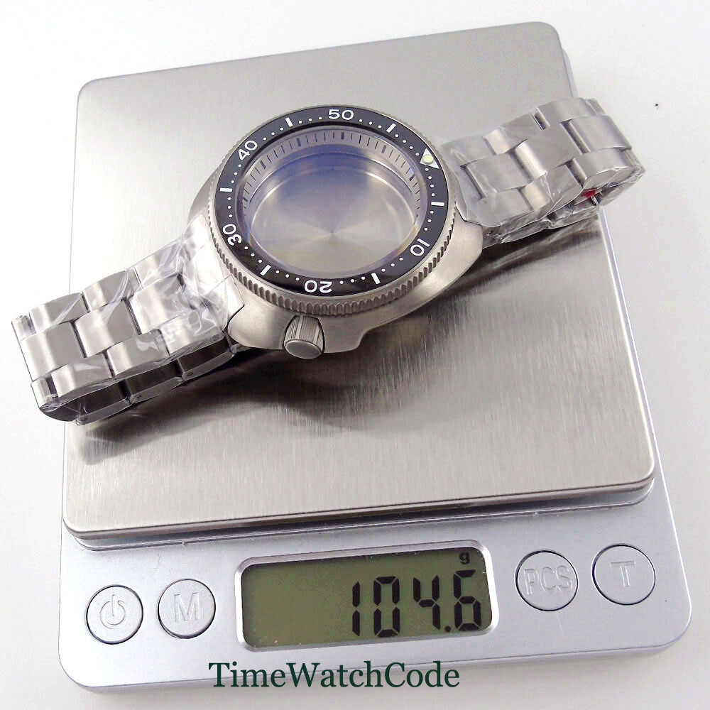 20ATM Titanium Diver Watch Case+Bracelet AR Coating Sapphire Fit For NH35 NH36