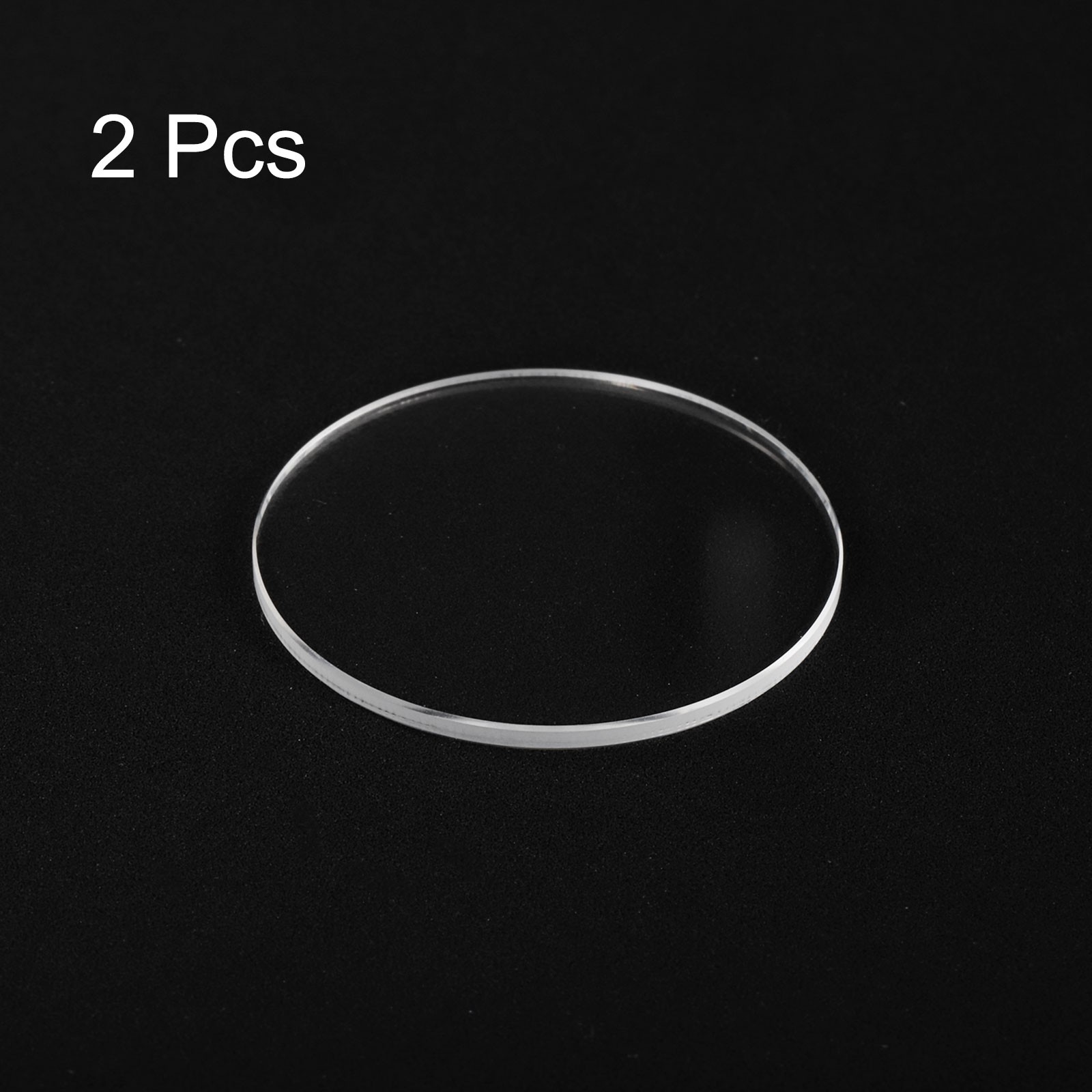2pcs Watch Crystal Glass Lens 25.5mm x 1.0mm Beveled Edge Flat Glass Crystals