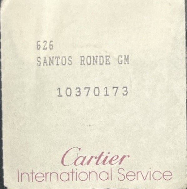 Genuine Cartier Santos Ronde Model Sapphire Crystal Part 10370173