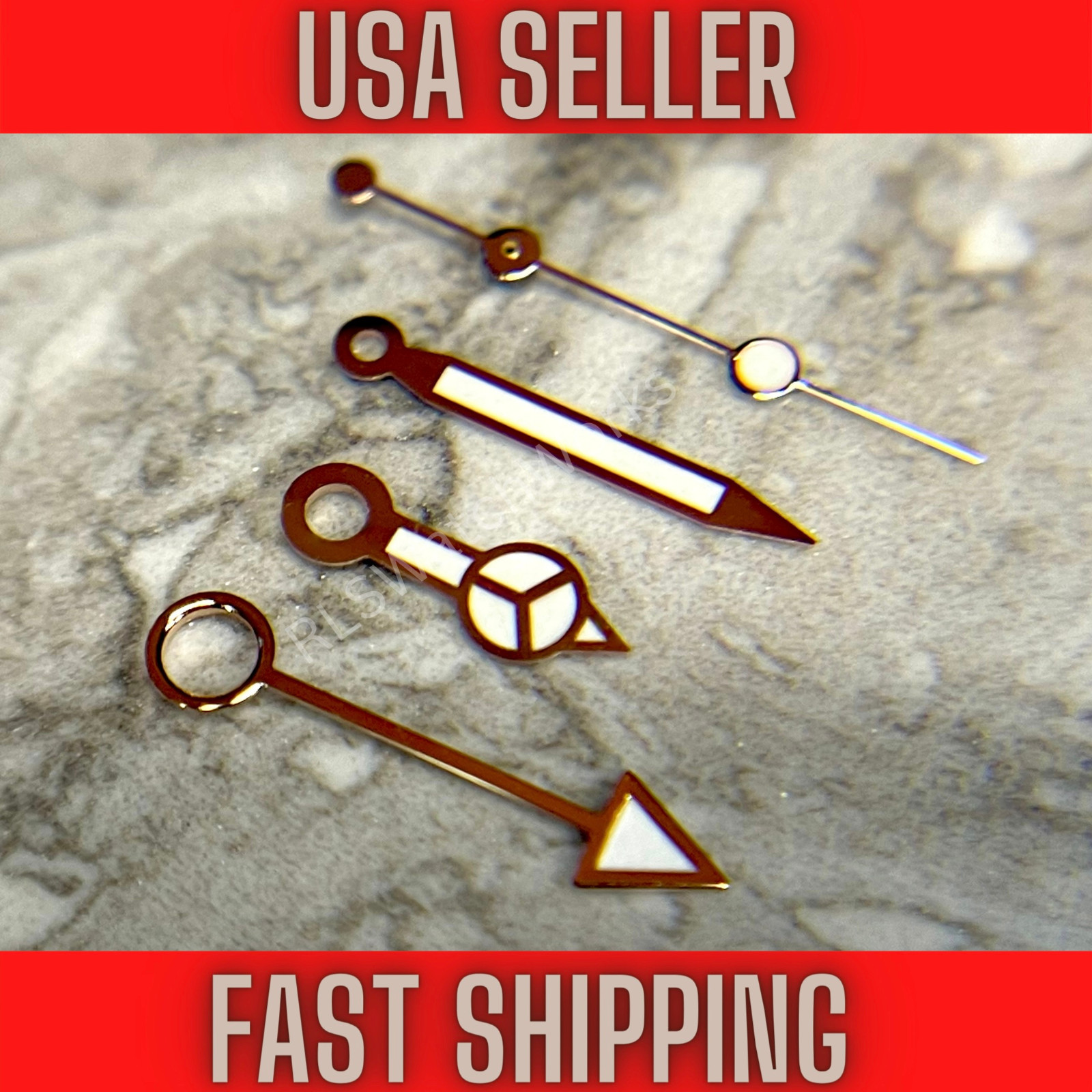 GMT Hand Set for Mod Fits Seiko NH34, 4R34, Seiko SSK, Green luminous -US SELLER