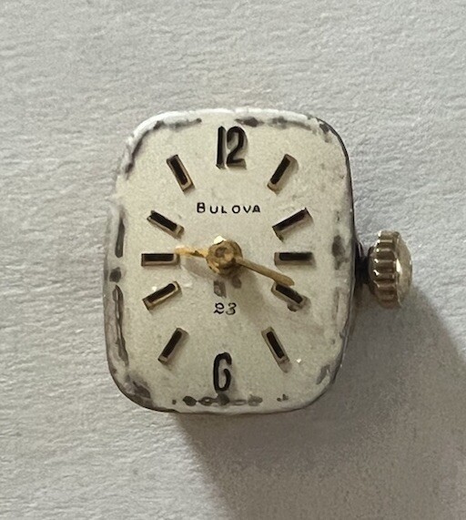 Vintage Bulova 23J 5AZ Wristwatch Watch Movement for repair
