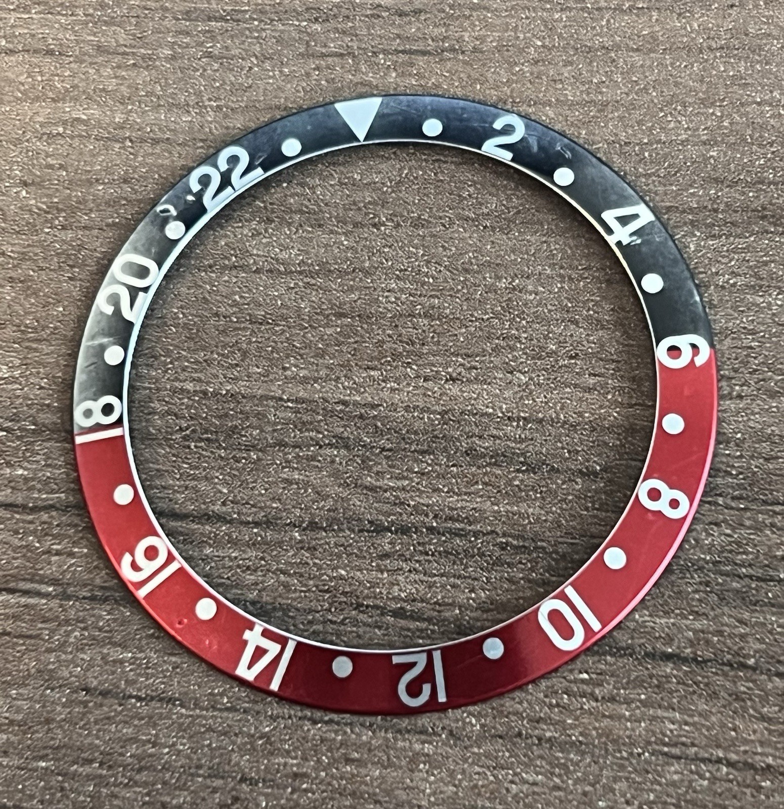 Original Rolex GMT II Coke Insert Red Black SERIF Faded 16760 16700 16710 OC1110