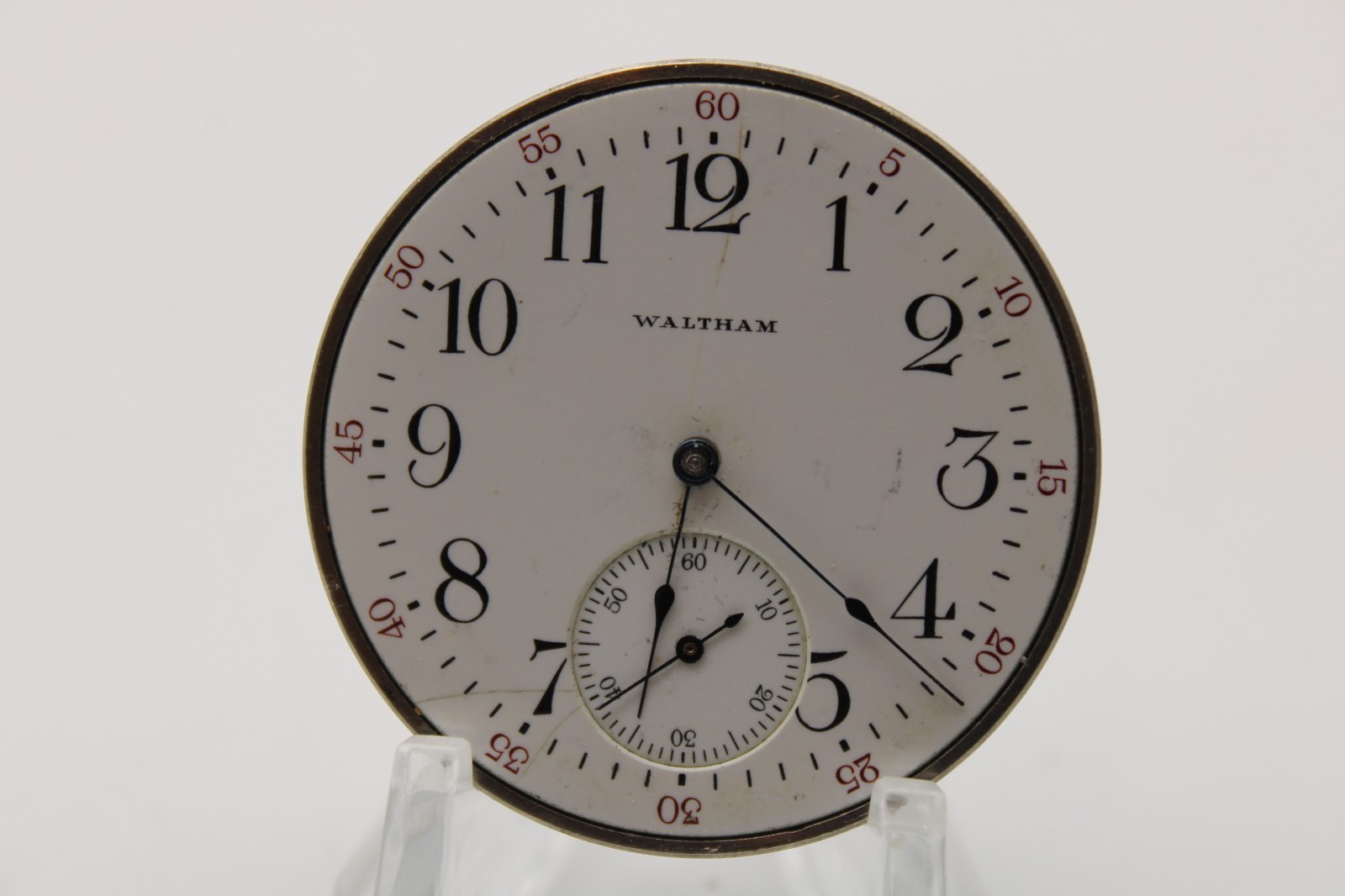 1908 WALTHAM POCKET WATCH MOVEMENT 17523672 GRADE: 220 12s 15j (OC)