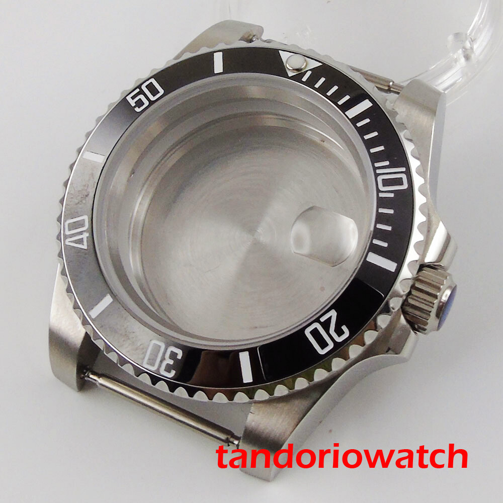Bliger 40mm watch case fit NH35 NH36 MIYOTA movement steel ceramic bezel insert