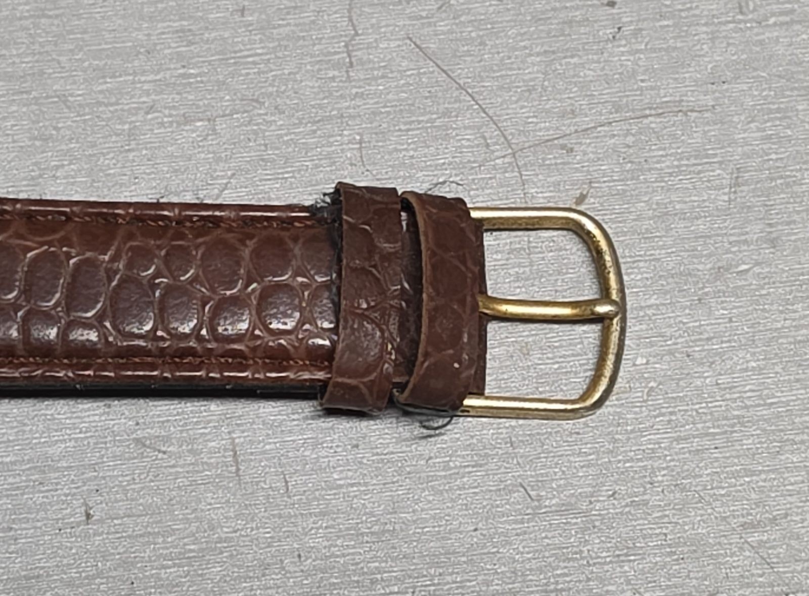 Milan MLN1019 Bill Quartz Watch Brown Faux Leather Strap Japan Movement