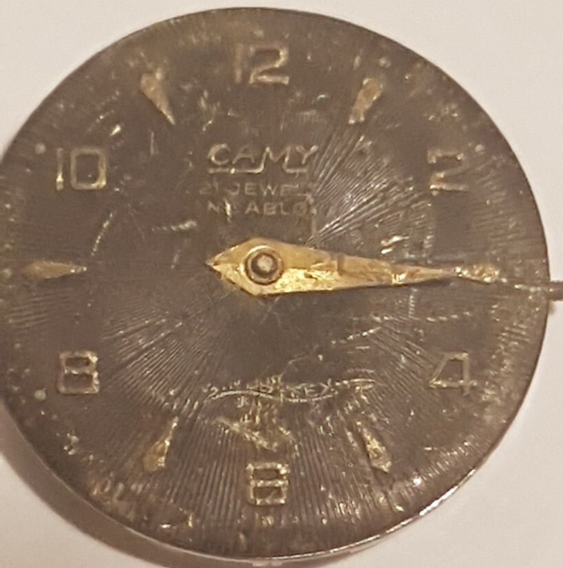 Vintage Ladies CAMY 21 Jewels Swiss Made Watch Face and Movement For Repairs