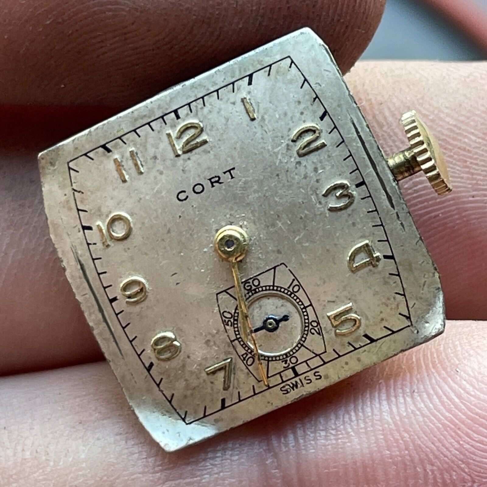 Vintage Cort Watch Co. Swiss Seventeen Jewel Face And Movement