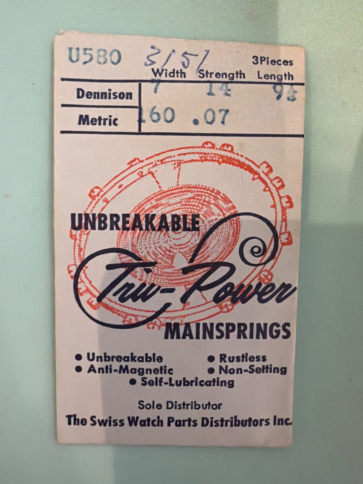 Assorted Mainsprings from Various Manufacturers – NOS – Various Calibers