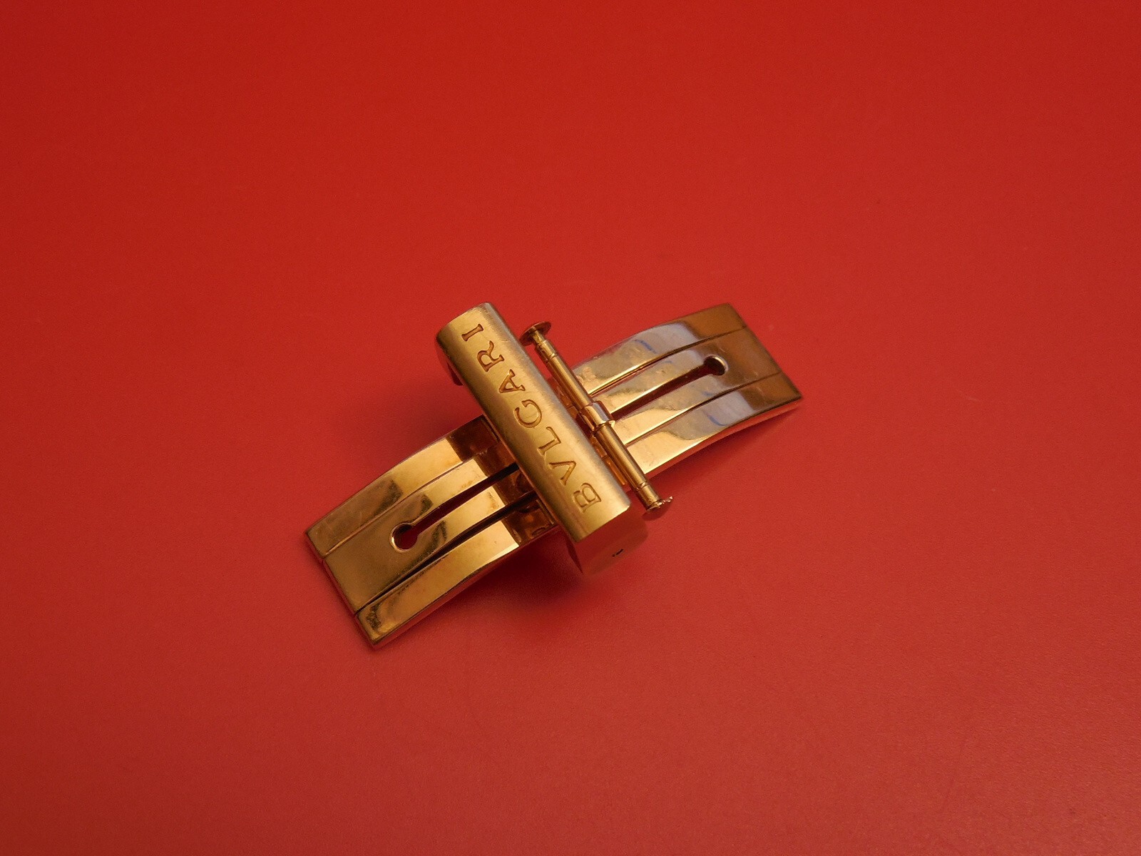 BVLGARI SOLID 18K GOLD 16MM / 20MM DEPLOYMENT CLASP BUCKLE STRAP BAND BRACELET