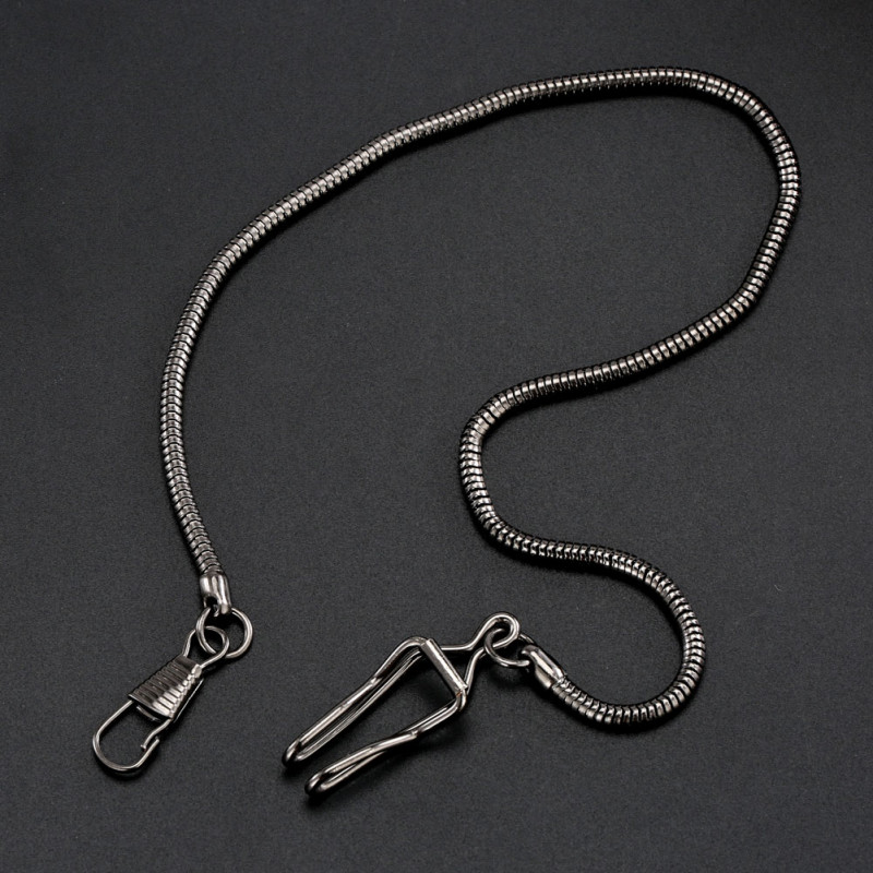 1pc Black/Silver/Rose Gold Color Snake Chain for Quartz Mechanical Pocket Watch