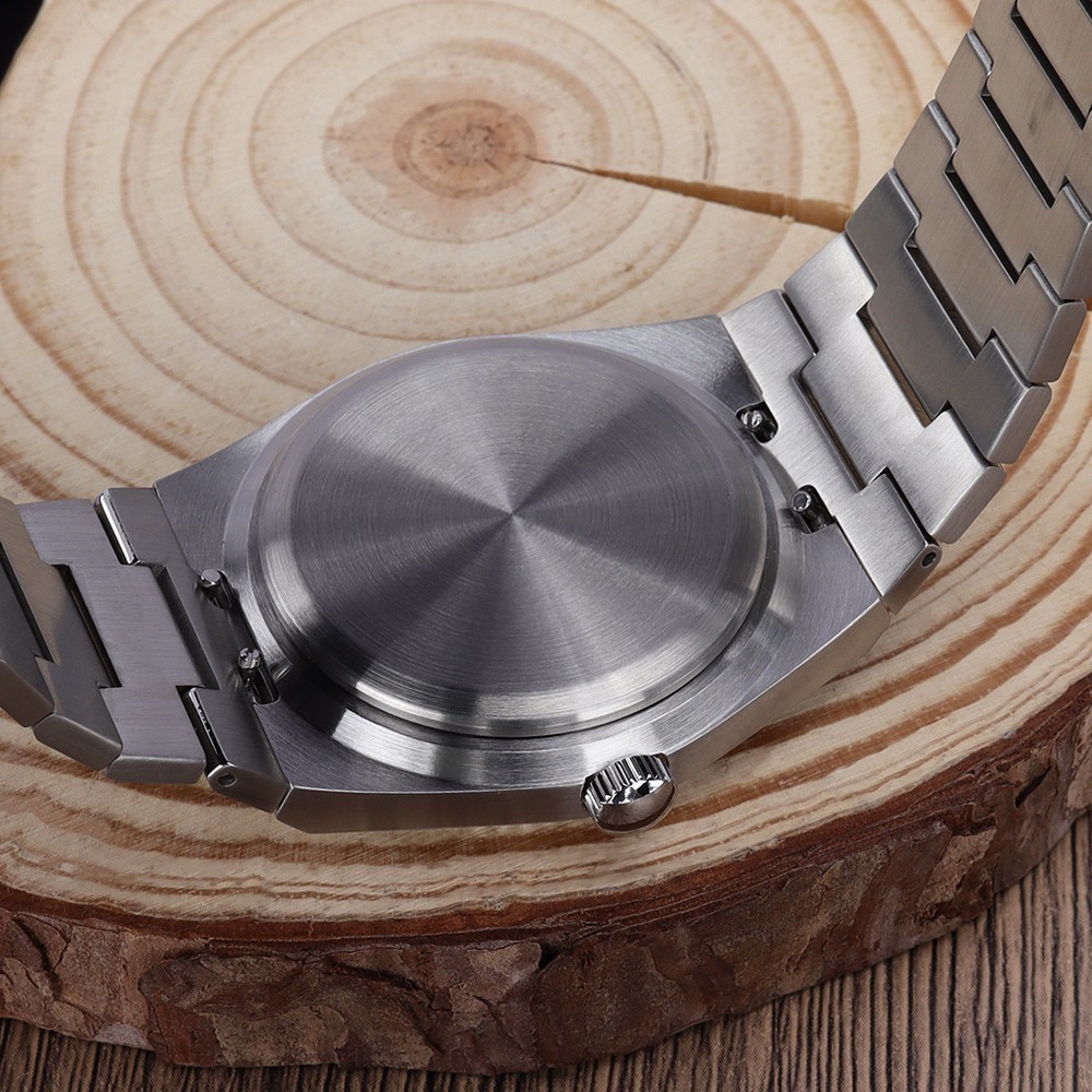 Modify PRX Mod Sapphire Silver Steel 40mm Watch Case+Strap For Seiko NH35 36 38
