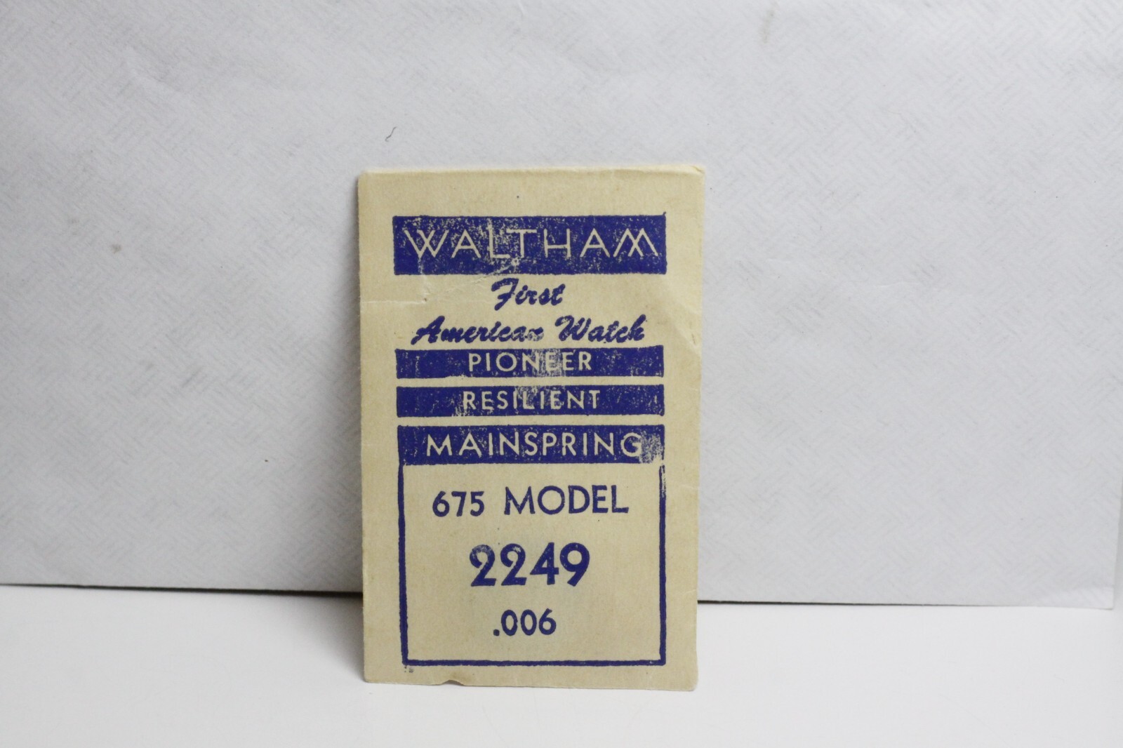 WALTHAM PIONEER UNIT #2249 675 model STRENTH .006 16V