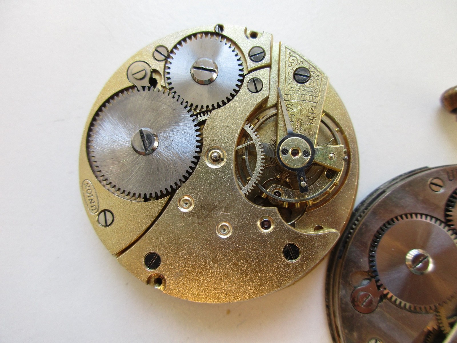 Union vintage pocket watch movements 42 and 43 mm – for parts