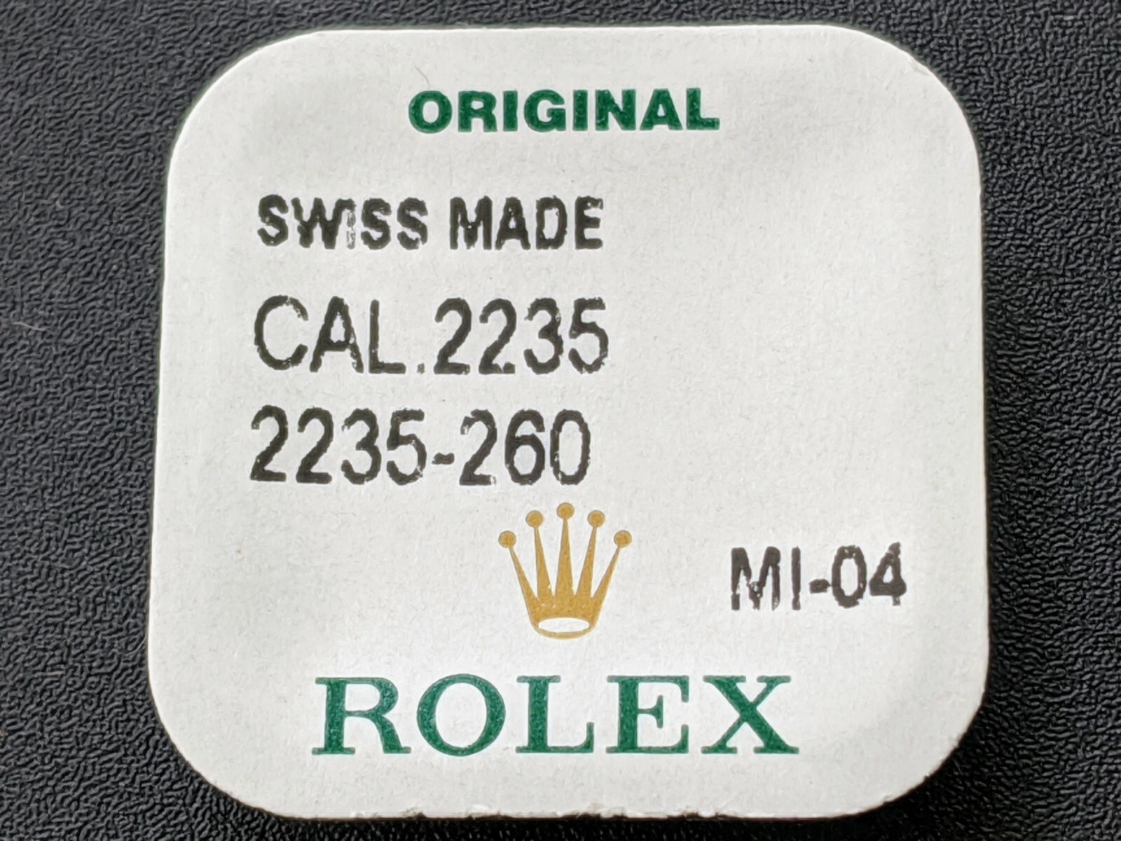 Rolex Caliber: 2235-260 Minute Wheel. Genuine New Factory Sealed Package