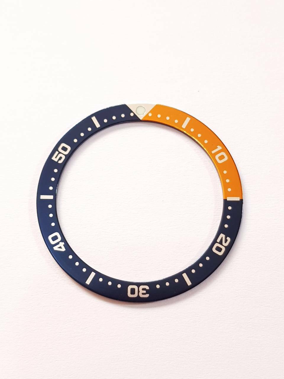 NEW BEZEL INSERT 33.5MM BLUE/ORANGE NEMO STYLE MEDIUM DIVERS SKX013 (7S26-0030)