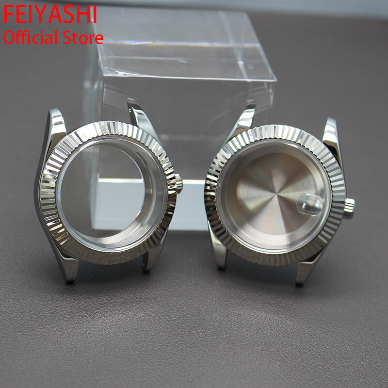 36mm40mm Watch Case nh35 Cyclops Sapphire Glass For Seiko Nh36 nh38 8215Movement