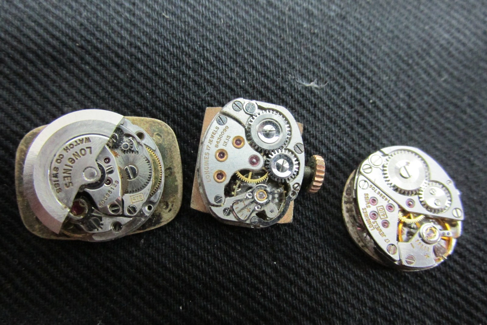 Vintage Longines Ladies Watch Repair Lot x4 Movements Dials Cal 410 14.16 8LN Pa