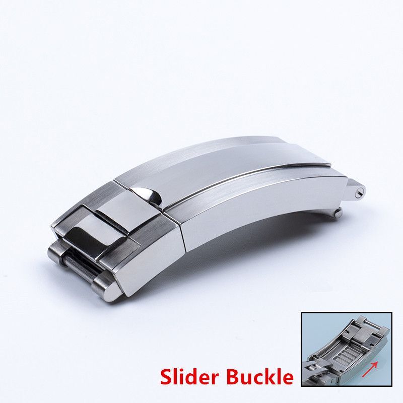 904L Stainless Steel Folding Slider Buckle Fits Rolex Submariner Daytona GMT