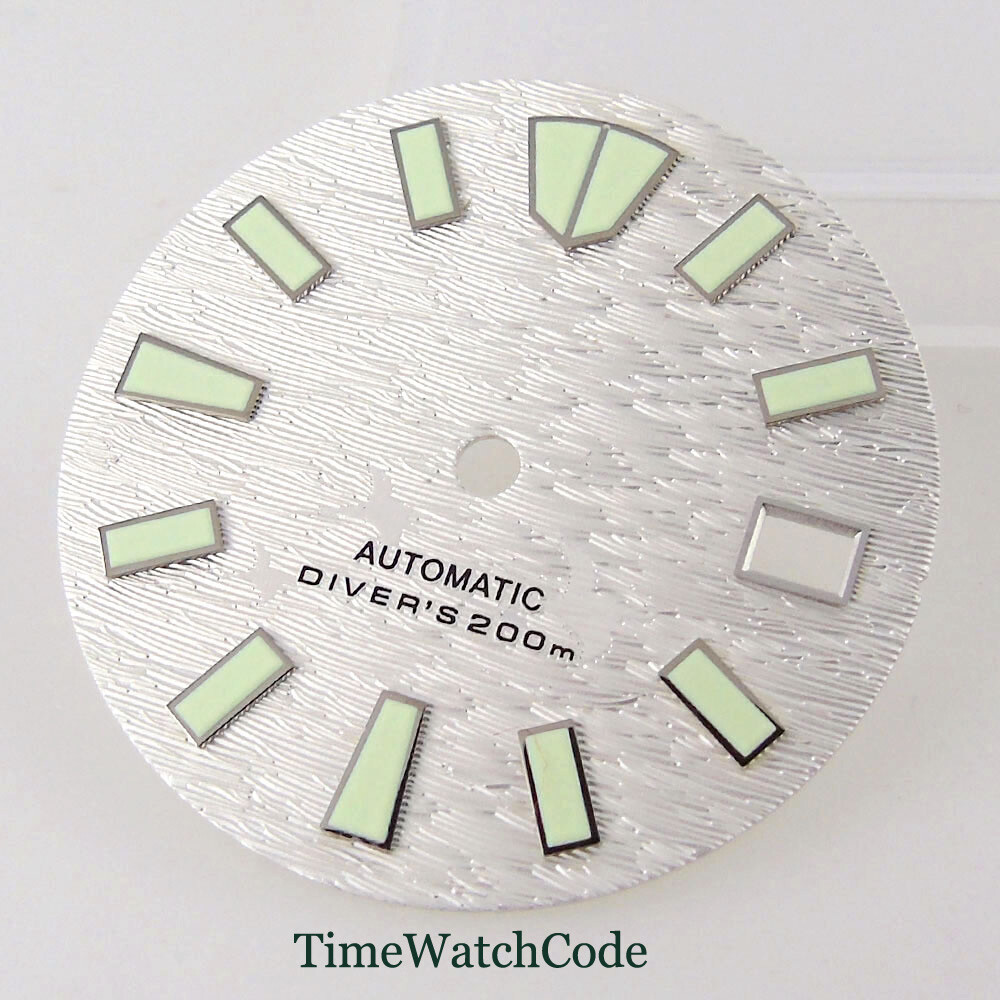 29mm Watch Dial Face Fit for NH35 NH36 Movement 3H 3.8H 4.1H Crown Green Lume