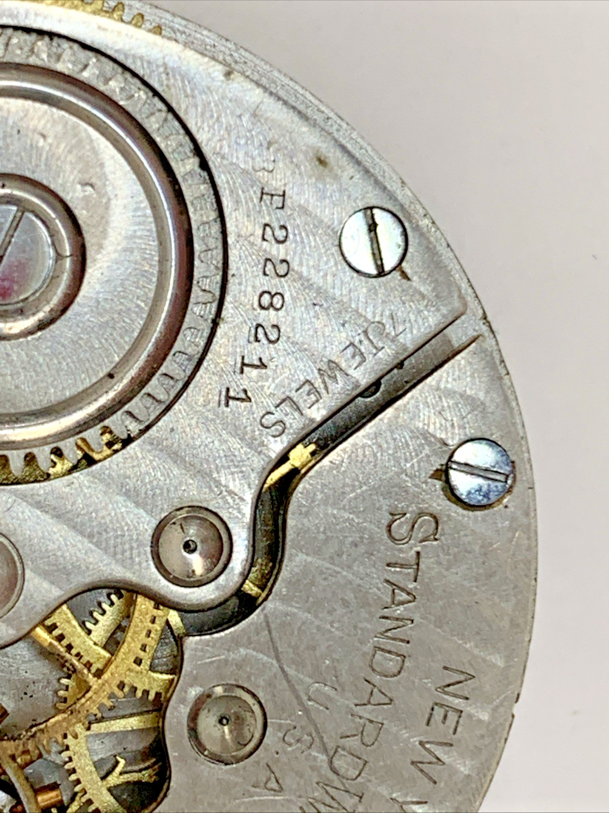 Vintage New York Standard 2 Pocket Watch Faces for Parts Repurpose Repair BROKEN