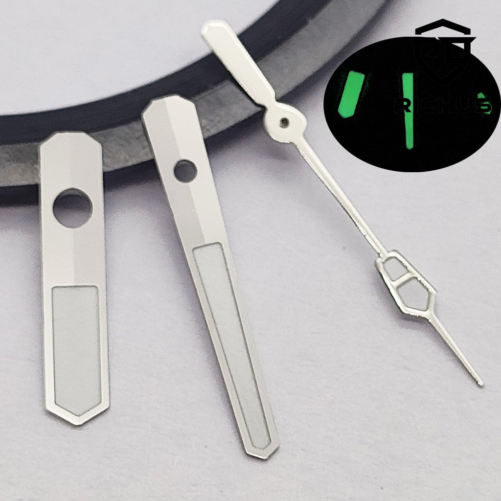 NH35 Watch Hands Silver Watch Hands Green Luminous Fit NH34 NH35 NH36 Movement