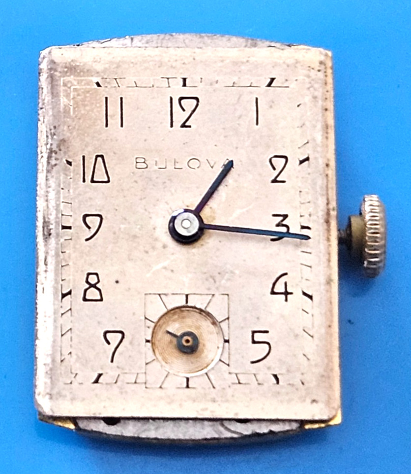 BULOVA 7AK 21J Watch Movement (REMOVED FROM GOLD CASE/BALANCE RUNS) lot26