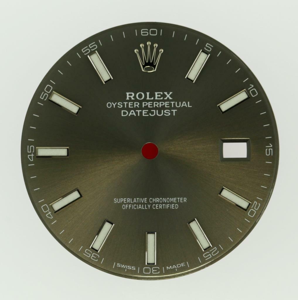 Original Men’s Rolex Datejust 41 126334, 126300 Charcoal Stick Dial S/S #L11