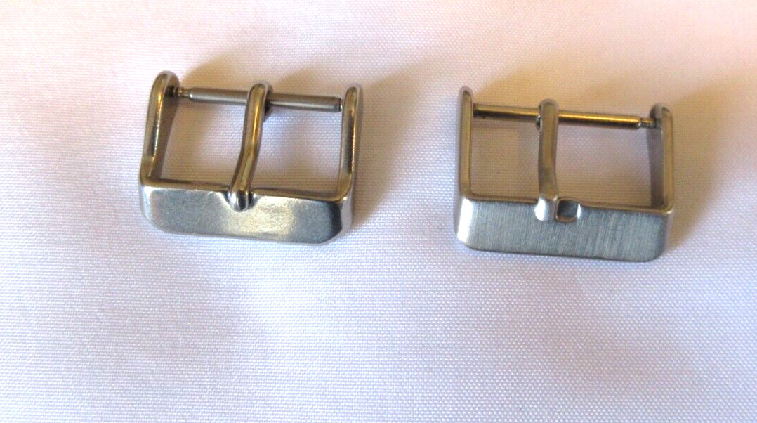 Two Stainless Steel Watch Buckle Clasp Size 18 MM