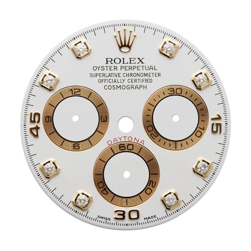 Genuine white diamonds dial for Rolex Daytona