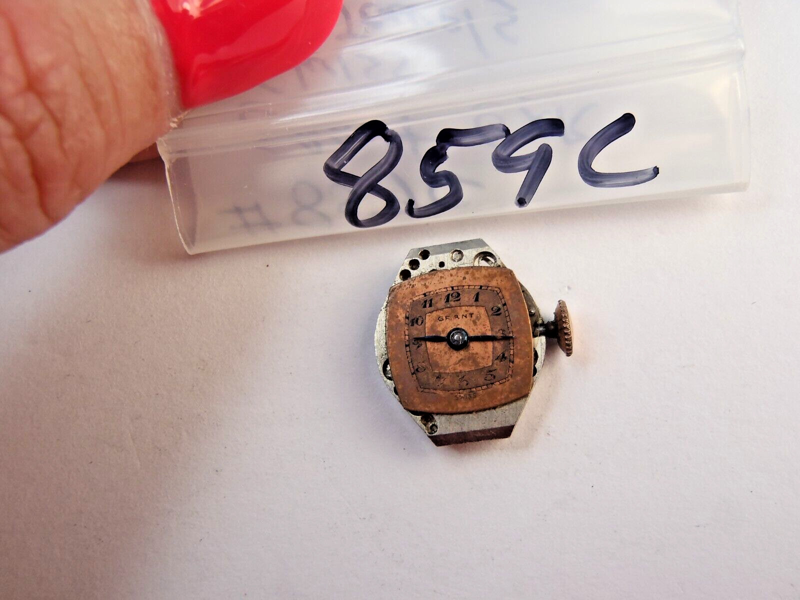 Grant GXR Watch Movement Dial Hands Stem Crown 17 Jewel Balance Rotates