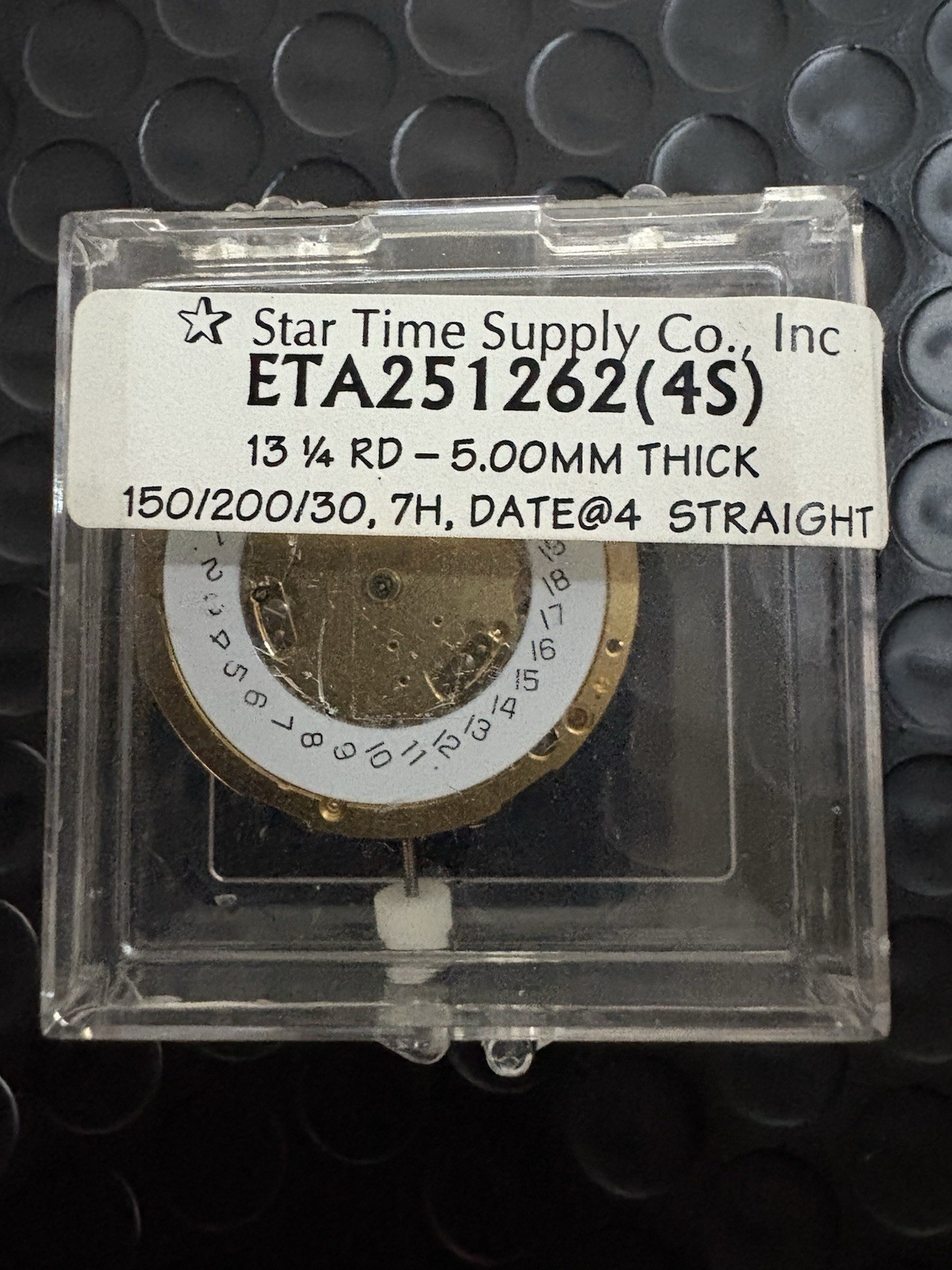 NEW TAG Heuer ETA 251.262 Watch Movement Swiss 27J Chronograph Date 4:00 NOS