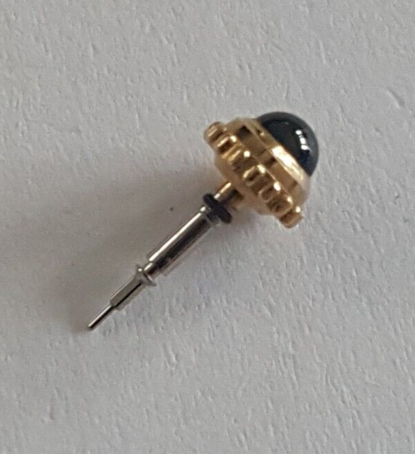 Cartier Gold Plated Crown and Stem With Blue Cabochon Stone