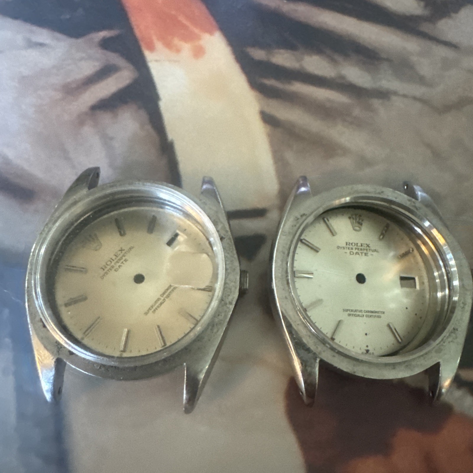 Rolex 1500 Case And Dial No Bezel 2 Piece Lot