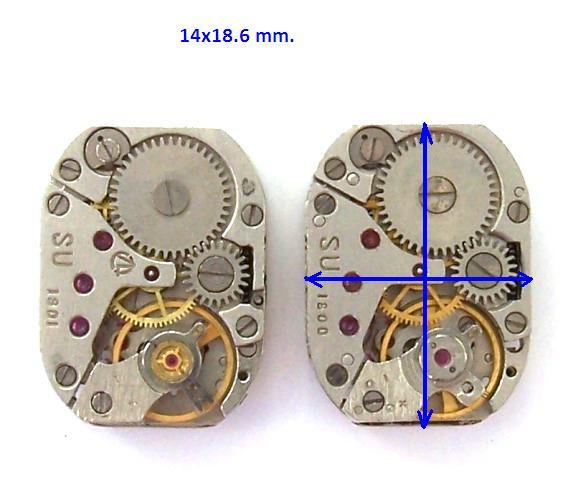 Lot 53 vintage ladies watch movements LUCH 14×18 mm. Steampunk Art or repair DIY