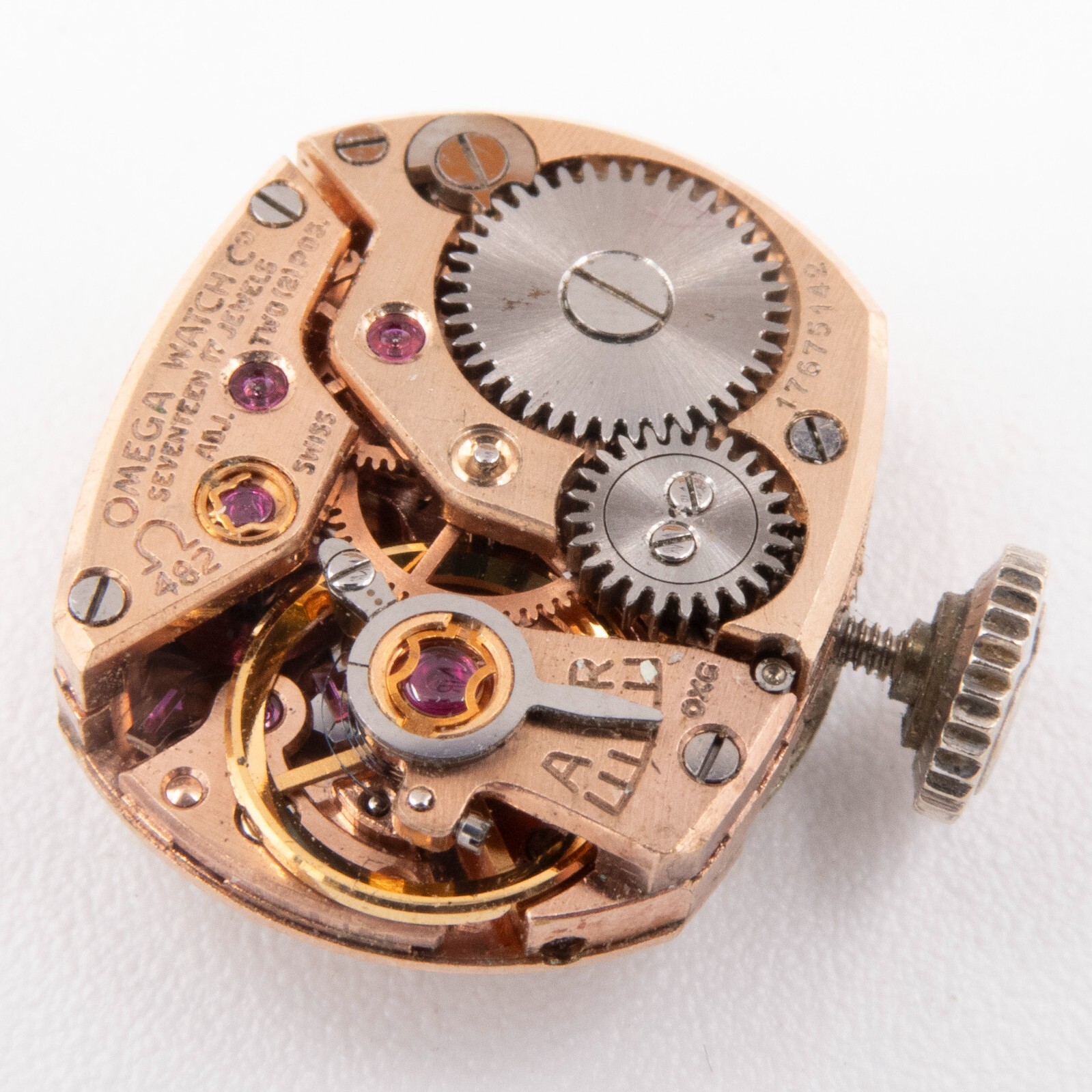 Vintage Omega Caliber 482 17-Jewel 2-Adjustment Wristwatch Movement, Runs