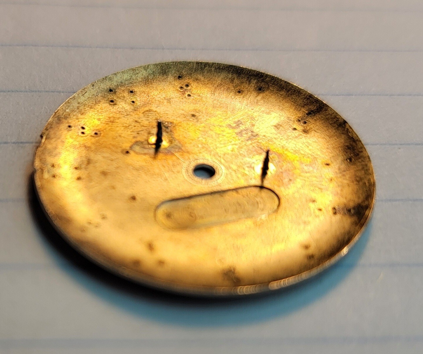 BULOVA ACCUTRON 214 Mens WATCH DIAL 1960s – 1970s Gold Tone Markers
