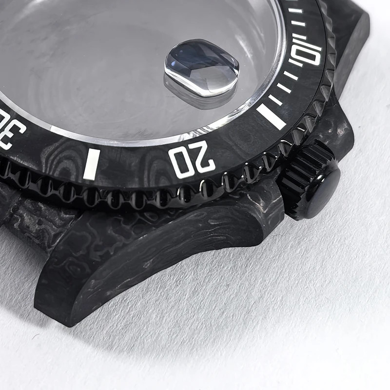 40.5mm Carbon Fiber SUB Diver Case Sapphire Glass for 3135 Movement 28.5-29 Dial